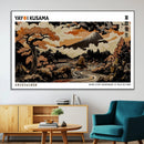 Modern Japanese Wall Art Canvas Print – Framed Abstract