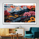 Modern Japanese Wall Art Canvas Print – Framed Abstract