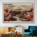 Modern Japanese Wall Art Canvas Print – Framed Abstract