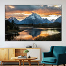 Mountain Sunset Wall Art Canvas Print – Framed Alpine by MyGreatCanvas | Canvas Wall Art Prints | Photo Prints & Wall Decor