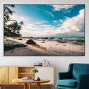 Tropical Beach Wall Art Canvas Print – Framed Ocean Waves