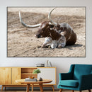 Texas Longhorn Wall Art Canvas Print – Framed Country Living