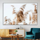 Pampas Grass Wall Art Canvas Print – Framed Neutral Tones