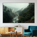 Misty Forest Wall Art Canvas Print – Framed Foggy River by MyGreatCanvas | Canvas Wall Art Prints | Photo Prints & Wall Decor