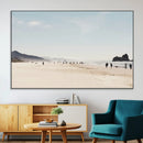 Minimalist Beach Wall Art Canvas Print – Framed Coastal