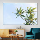 Palm Trees Wall Art Canvas Print – Framed Tropical Coastal
