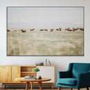 Bison Herd Wall Art Canvas Print – Framed Western Bison
