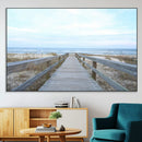 Beach Boardwalk Wall Art Canvas Print – Framed Coastal