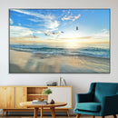 Minimalist Seaside Wall Art Canvas Print – Morning Glow