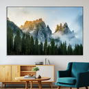 Wilderness Wall Art Canvas Print – Misty Forest Nature