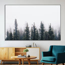Foggy Forest Wall Art Canvas Print – Framed Misty Pines
