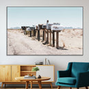Desert Mailboxes Canvas Print – Framed Minimal Western