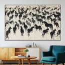 Wild Horse Stampede Wall Art Canvas Print – Monochrome by MyGreatCanvas | Canvas Wall Art Prints | Photo Prints & Wall Decor