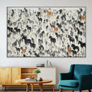 Wild Horse Stampede Wall Art Canvas Print – Monochrome by MyGreatCanvas | Canvas Wall Art Prints | Photo Prints & Wall Decor