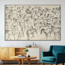 Wild Horse Stampede Wall Art Canvas Print – Monochrome by MyGreatCanvas | Canvas Wall Art Prints | Photo Prints & Wall Decor