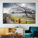 Sakura Cherry Blossom Pathway Canvas Wall Art – Tranquil