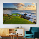 Coastal Golf Course Wall Art Canvas Print – Sunset with by MyGreatCanvas | Canvas Wall Art Prints | Photo Prints & Wall Decor