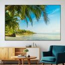 Peaceful Tropical Beach Wall Art Canvas Print – Palm Trees by MyGreatCanvas | Canvas Wall Art Prints | Photo Prints & Wall Decor