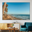 Scenic Beach Wall Art Canvas Print – Tall Palm Trees, Sandy by MyGreatCanvas | Canvas Wall Art Prints | Photo Prints & Wall Decor