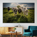 Grazing Cattle Herd Pasture Green Field Livestock Natural by MyGreatCanvas | Canvas Wall Art Prints | Photo Prints & Wall Decor