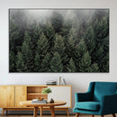 Dense Evergreen Forest Misty Morning Fog Pine Trees Woodland by MyGreatCanvas | Canvas Wall Art Prints | Photo Prints & Wall Decor