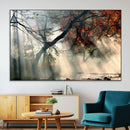 Sunlit Autumn Forest Wall Art Canvas Print – Framed Mist by MyGreatCanvas | Canvas Wall Art Prints | Photo Prints & Wall Decor
