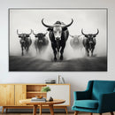 Texas Longhorn Wall Art Canvas Print, Framed Speckled Cow by MyGreatCanvas | Canvas Wall Art Prints | Photo Prints & Wall Decor