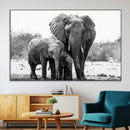 Elephant Family Africa Wall Art Canvas Print by MyGreatCanvas | Canvas Wall Art Prints | Photo Prints & Wall Decor
