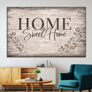 Home Sweet Home Wall Art Canvas Print, Floral Farmhouse by MyGreatCanvas | Canvas Wall Art Prints | Photo Prints & Wall Decor