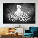 Black White Octopus Wall Art Canvas Print by MyGreatCanvas | Canvas Wall Art Prints | Photo Prints & Wall Decor