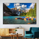 Moraine Lake 3-Panel Wall Art, Majestic Mountain and Lake by MyGreatCanvas | Canvas Wall Art Prints | Photo Prints & Wall Decor