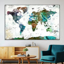 Modern Watercolor World Map Canvas Wall Art – Framed by MyGreatCanvas | Canvas Wall Art Prints | Photo Prints & Wall Decor