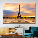 Paris Eiffel Tower Sunset Canvas Wall Art Print - Iconic