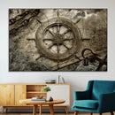 Wooden Ship Wheel Canvas Print, Multi Panel Canvas Wall Art