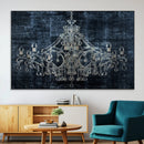 Dark Chandelier Wall Art Canvas Print by MyGreatCanvas | Canvas Wall Art Prints | Photo Prints & Wall Decor