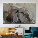 Gray Marble Fluid Wall Art – Modern Abstract Canvas Print
