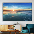 Blue Sky and Beach Wall Art Canvas Print