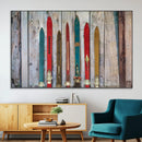 Vintage Wooden Weathered Ski's in Front of an Old Barn Wall by MyGreatCanvas | Canvas Wall Art Prints | Photo Prints & Wall Decor
