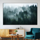 Misty Forest Wall Art – Serene Green Landscape Canvas Print, by MyGreatCanvas | Canvas Wall Art Prints | Photo Prints & Wall Decor