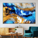 Blue Orange Marble Fluid Effect Canvas Wall Art Print by MyGreatCanvas | Canvas Wall Art Prints | Photo Prints & Wall Decor