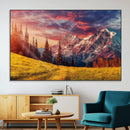 Mountain and Daylight Red Sunset Wall Art Canvas Print by MyGreatCanvas | Canvas Wall Art Prints | Photo Prints & Wall Decor