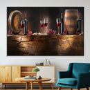 Wine and Barrels Wall Art Canvas Print by MyGreatCanvas | Canvas Wall Art Prints | Photo Prints & Wall Decor