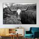 Western Home Wall Art Canvas Print, Framed Texas Longhorn by MyGreatCanvas | Canvas Wall Art Prints | Photo Prints & Wall Decor