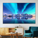 Northern Lights above Mountain Wall Art, Northern Lights
