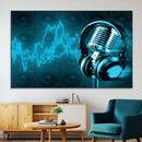 Music and Microphone Wall Art Canvas Print by MyGreatCanvas | Canvas Wall Art Prints | Photo Prints & Wall Decor