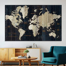 Antique Old World Map Wall Art Canvas Print