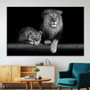 Lion Family Wall Art Canvas Print – Framed Majestic Wildlife by MyGreatCanvas | Canvas Wall Art Prints | Photo Prints & Wall Decor
