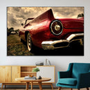Red Classic Car Wall Art Canvas Print