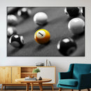 Wall Art Pool Table and Balls Canvas Print by MyGreatCanvas | Canvas Wall Art Prints | Photo Prints & Wall Decor