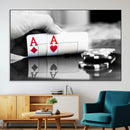 Aces Poker Art Poker Game Wall Art Canvas Print
